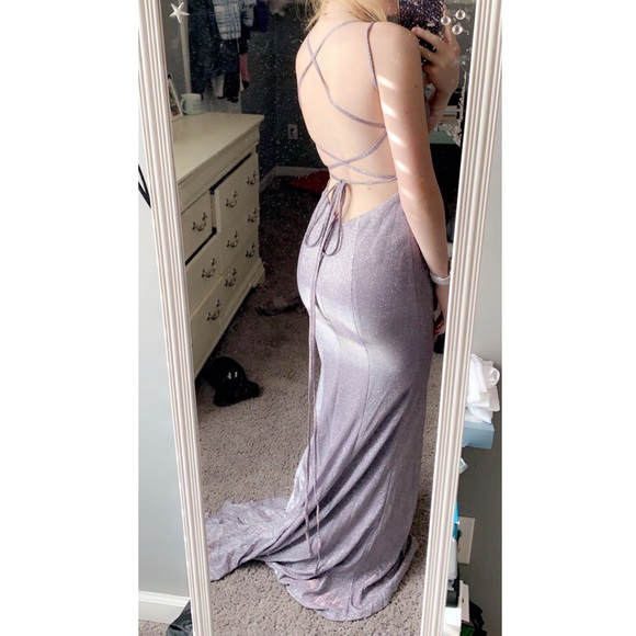 Light Purple Sparkly Prom Dress - Picture 4 of 4